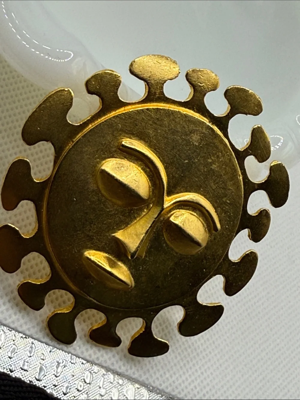 Vintage unsigned Maxine Denker huge celestial sun brooch pin pendant Nordstrom